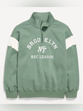 Old Navy Boys Oversized Graphic Quarter-Zip
Sweatshirt (Size: L)